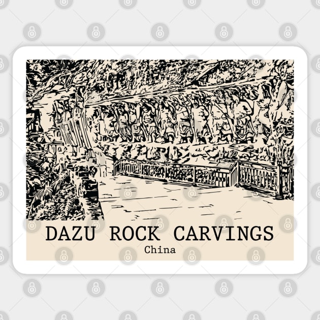 Dazu Rock Carvings - China Sticker by Lakeric